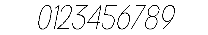 Rathing Thin Condensed Italic Font OTHER CHARS