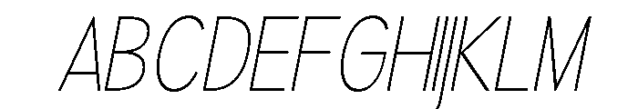 Rathing Thin Condensed Italic Font UPPERCASE