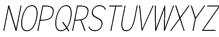 Rathing Thin Condensed Italic Font UPPERCASE