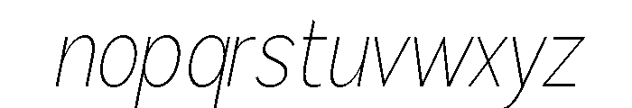Rathing Thin Condensed Italic Font LOWERCASE