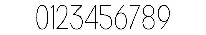 Rathing Thin Condensed Font OTHER CHARS