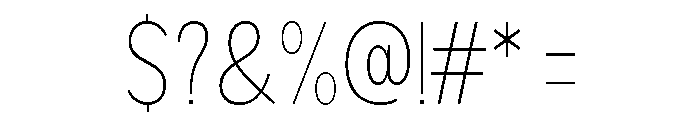 Rathing Thin Condensed Font OTHER CHARS