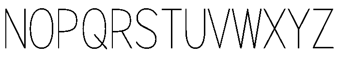 Rathing Thin Condensed Font UPPERCASE