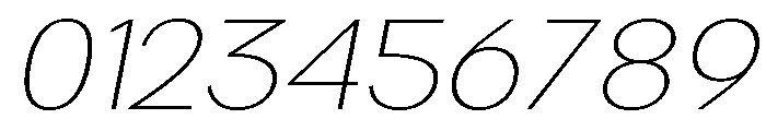 Rathing Thin Expanded Italic Font OTHER CHARS