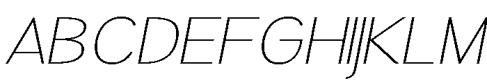 Rathing Thin Expanded Italic Font UPPERCASE