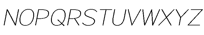 Rathing Thin Expanded Italic Font UPPERCASE
