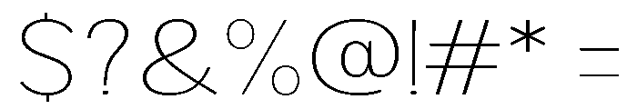 Rathing Thin Expanded Font OTHER CHARS