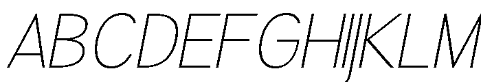 Rathing Thin Italic Font UPPERCASE