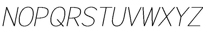 Rathing Thin Italic Font UPPERCASE