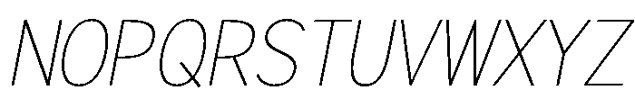 Rathing Thin SemCond Ita Font UPPERCASE