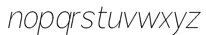 Rathing Thin SemCond Ita Font LOWERCASE