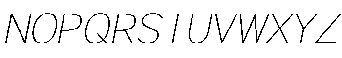 Rathing Thin SemExp Ita Font UPPERCASE