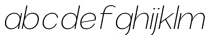 Rathing Thin SemExp Ita FONT