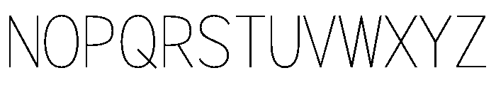 Rathing Thin SemiCondensed Font UPPERCASE