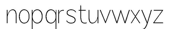 Rathing Thin SemiCondensed Font LOWERCASE