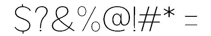 Rathing Thin SemiExpanded Font OTHER CHARS