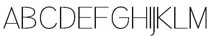 Rathing Thin SemiExpanded Font UPPERCASE