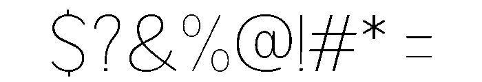 Rathing Thin Font OTHER CHARS