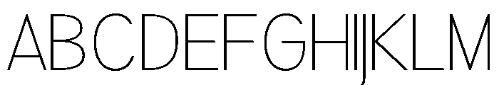 Rathing Thin Font UPPERCASE
