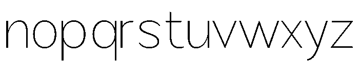 Rathing Thin Font LOWERCASE