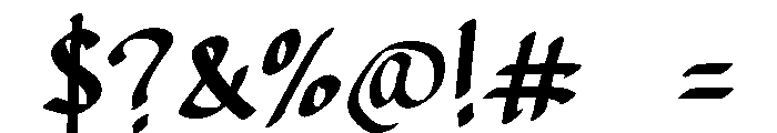Ravelly Font OTHER CHARS