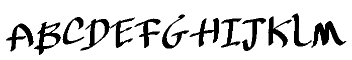 Ravelly Font UPPERCASE