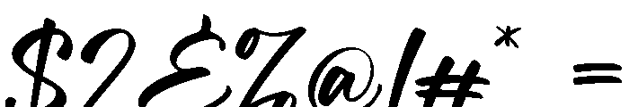 Ravencia Brush Font OTHER CHARS