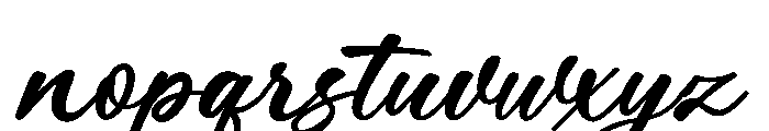Ravencia Brush Font LOWERCASE