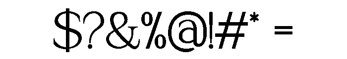 Raveny Regular Font OTHER CHARS