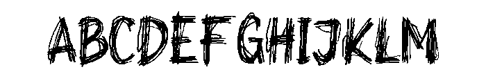 Raw Scribble Regular Font UPPERCASE