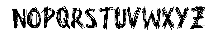 Raw Scribble Regular Font UPPERCASE