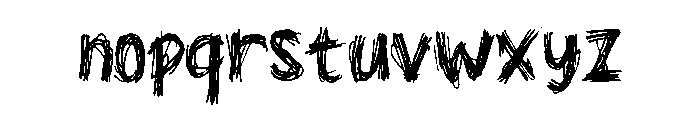 Raw Scribble Regular Font LOWERCASE