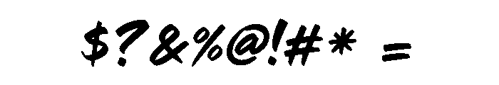 Raw Shocker Font OTHER CHARS
