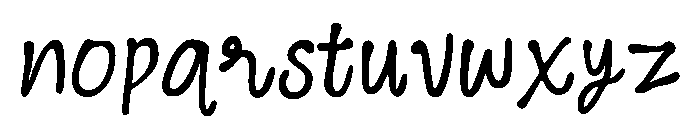 Raw Thoughts Regular Font LOWERCASE
