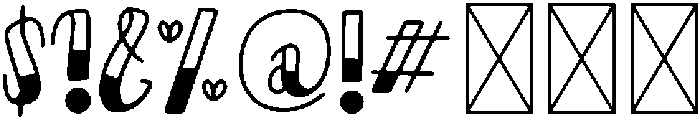 RAINBOW Regular otf (400) Font OTHER CHARS