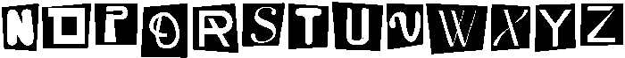 RANSOM Letters Regular otf (400) Font UPPERCASE