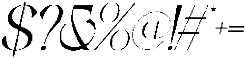 RAVENZA Italic otf (400) Font OTHER CHARS