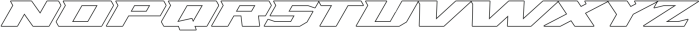Racing Sunday Outline Italic otf (400) Font LOWERCASE