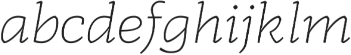 Radcliffe Light italic otf (300) Font LOWERCASE