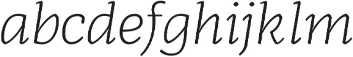 Radcliffe Text Light Italic otf (300) Font LOWERCASE
