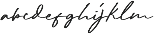 Radditya Signature otf (400) Font LOWERCASE