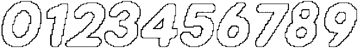 Radeil Rounded Pixel Outline otf (400) Font OTHER CHARS