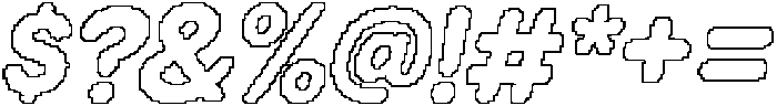 Radeil Rounded Pixel Outline otf (400) Font OTHER CHARS
