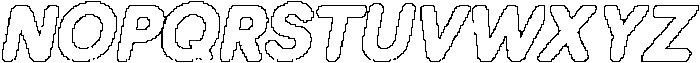 Radeil Rounded Pixel Outline otf (400) Font UPPERCASE