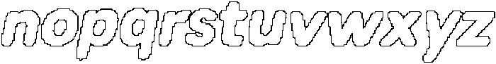 Radeil Rounded Pixel Outline otf (400) Font LOWERCASE