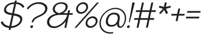Radets Thin Italic otf (100) Font OTHER CHARS