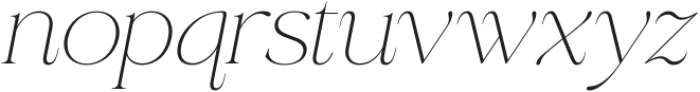 Radiant Charisma Extra Light Italic otf (200) Font LOWERCASE