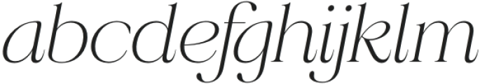 Radiant Charisma Light Italic otf (300) Font LOWERCASE