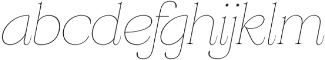 Radiant Charisma Thin Italic otf (100) Font LOWERCASE