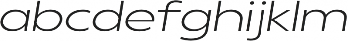 Radiate Sans Light Semi Expanded Italic otf (300) Font LOWERCASE